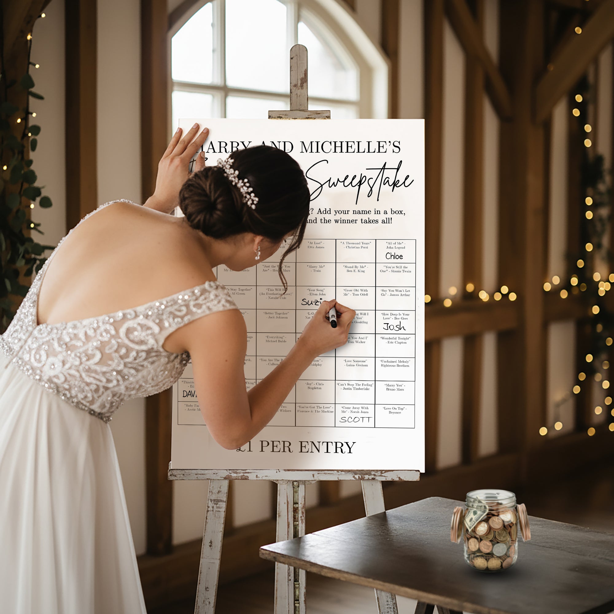 Personalised Wedding First Dance Sweepstake Dry Erase Board