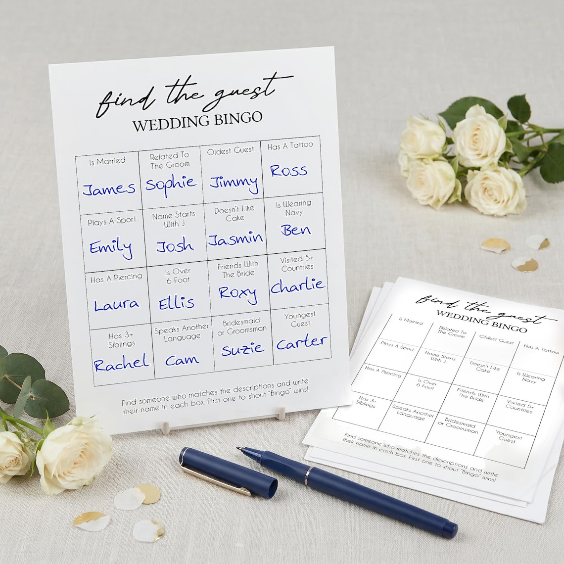 Personalised Wedding Bingo Game