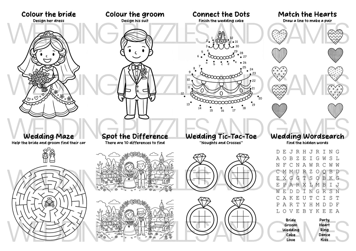 Wedding Activity Book For Kids