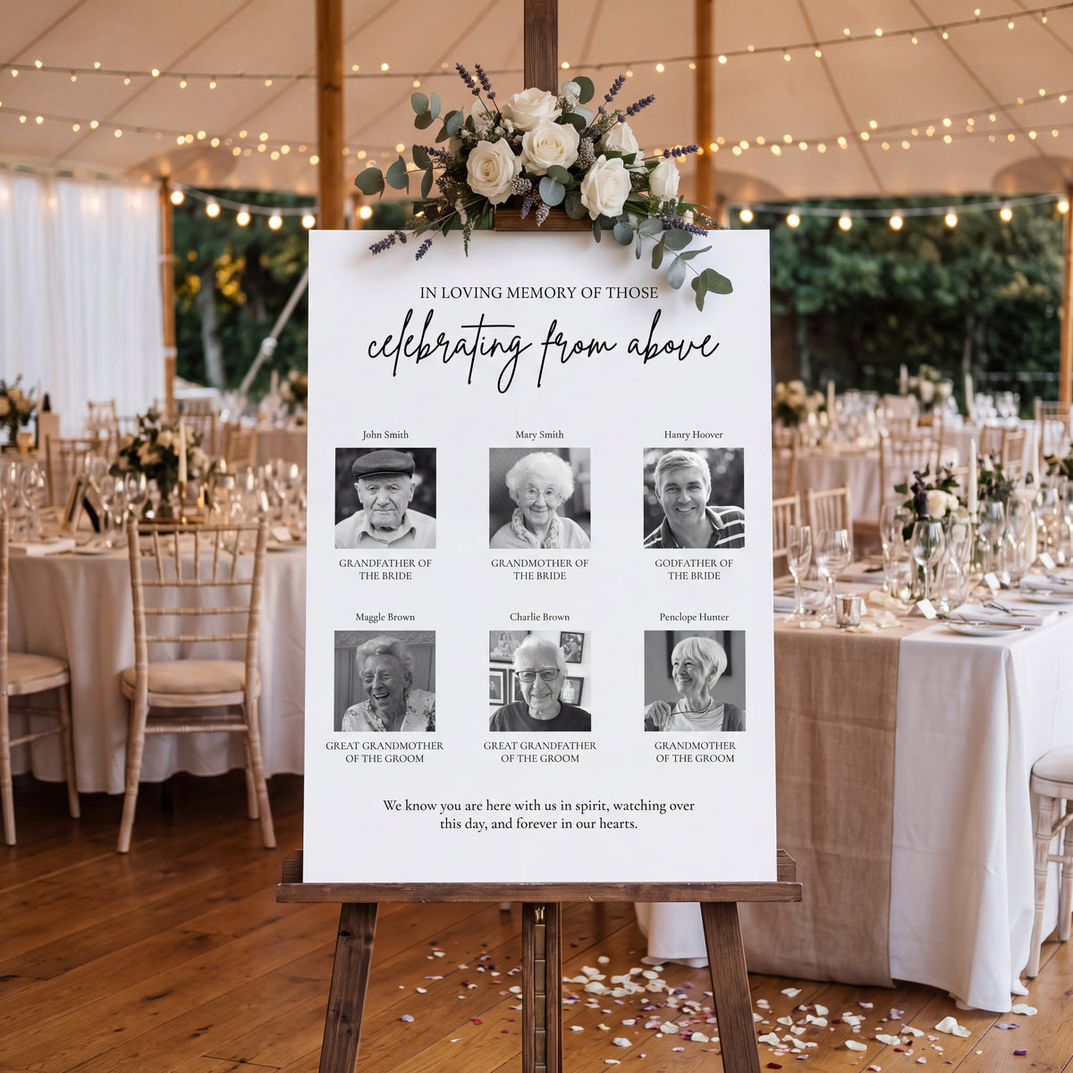 Personalised Wedding Remembrance Sign