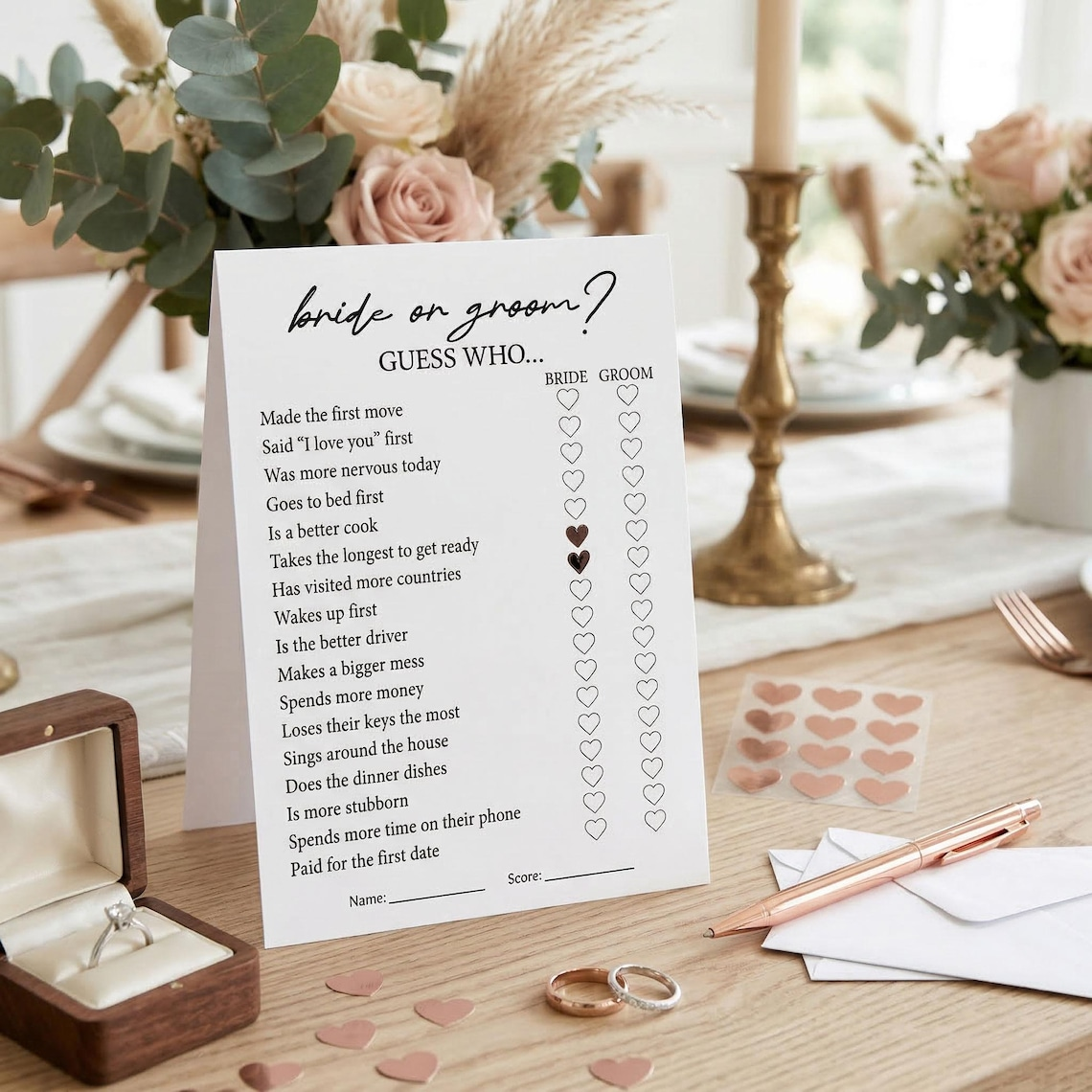 Personalised Wedding Guess Who Game