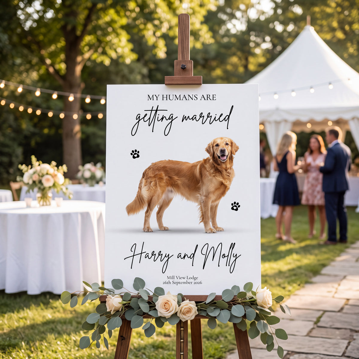 My Humans Are Getting Married Wedding Sign | Pet Wedding Welcome Sign