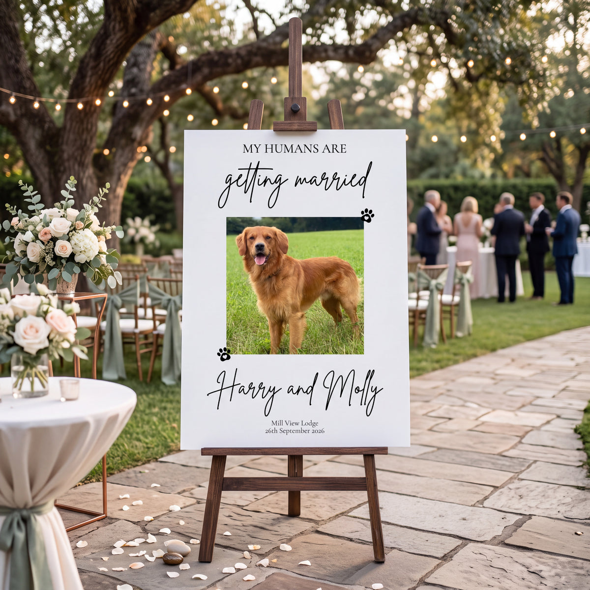 My Humans Are Getting Married Wedding Sign | Pet Wedding Welcome Sign