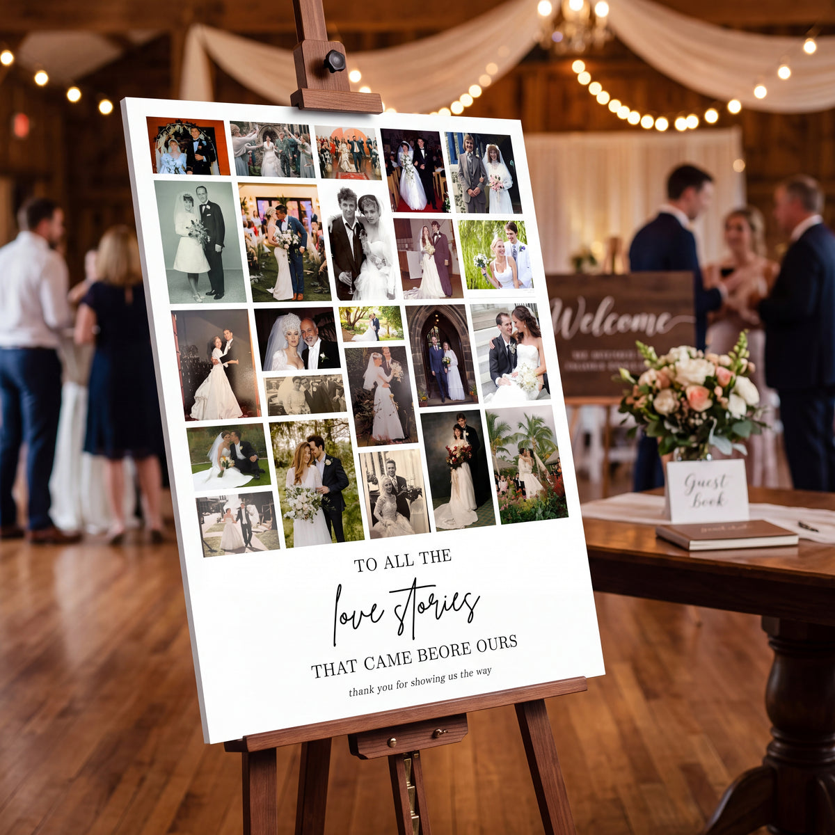 "To All The Love Stories That Came Before Ours" Wedding Sign
