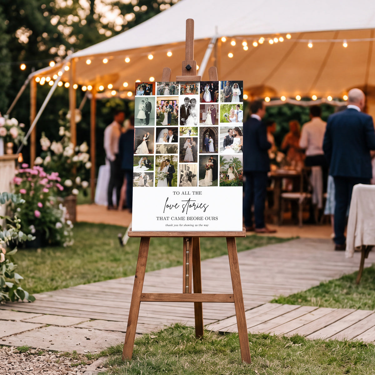 "To All The Love Stories That Came Before Ours" Wedding Sign
