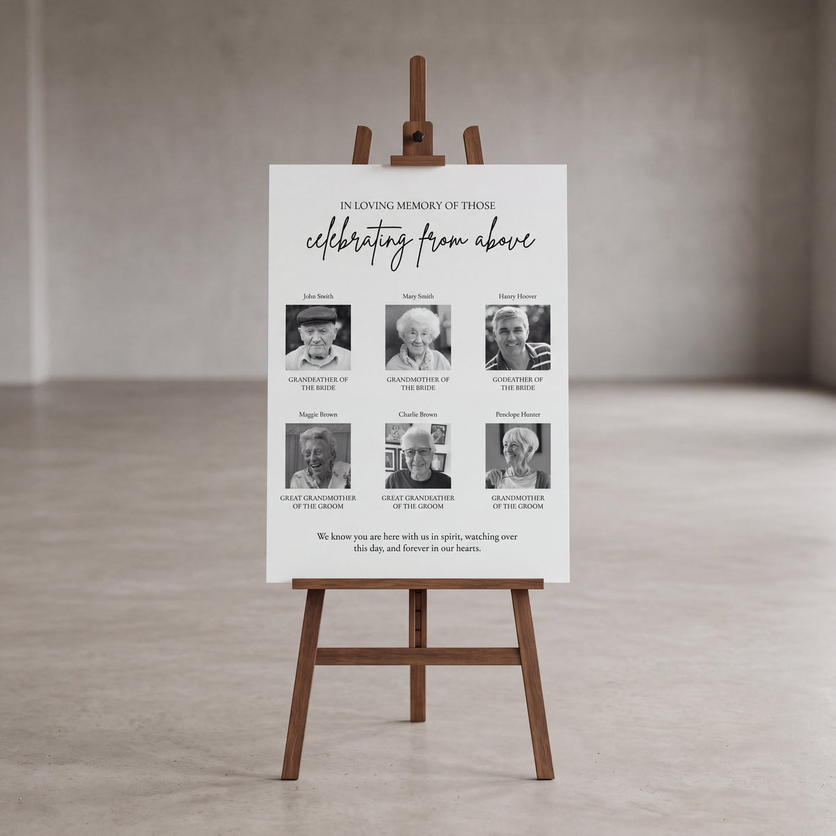 Personalised Wedding Remembrance Sign