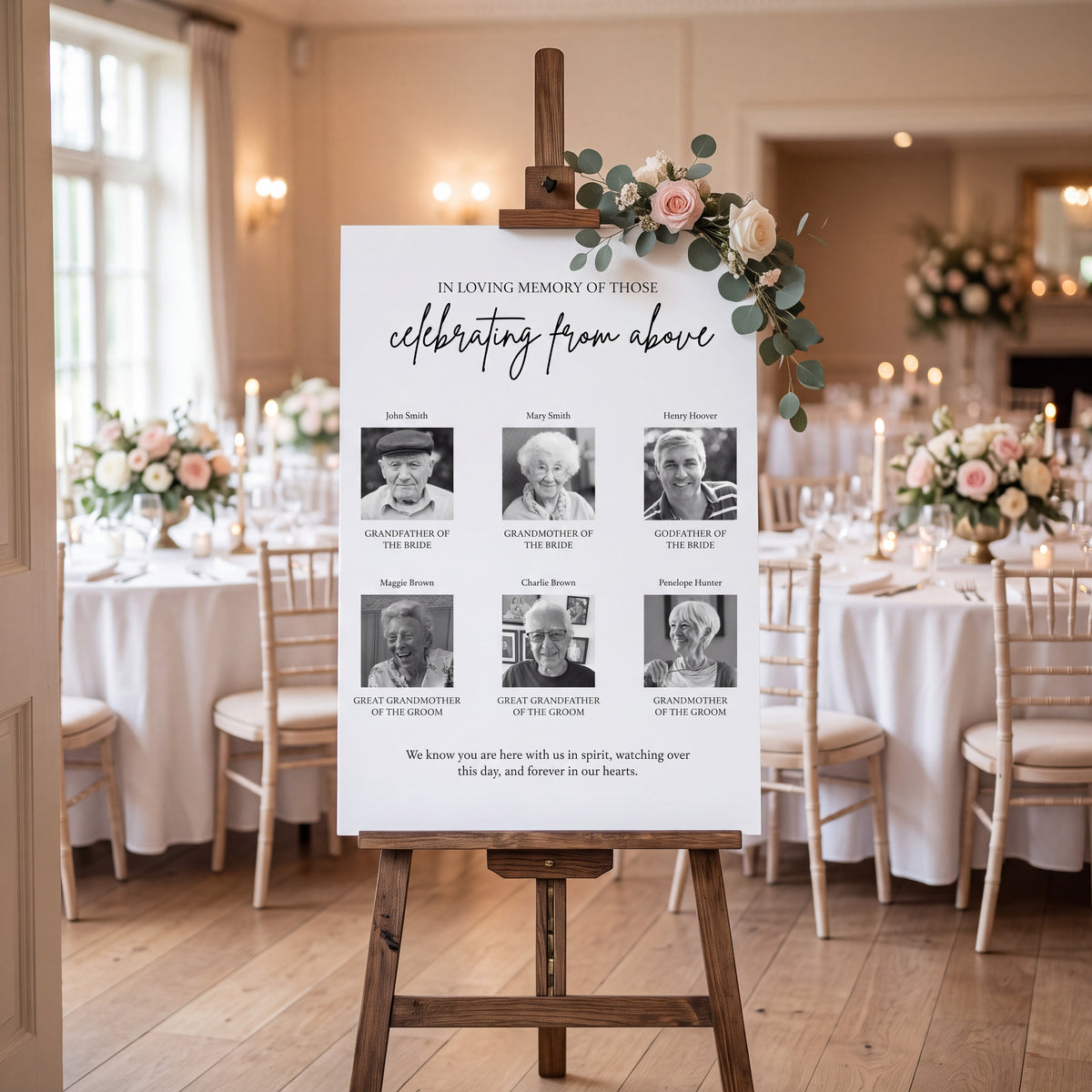 Personalised Wedding Remembrance Sign